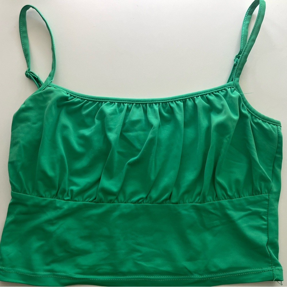Green tank top